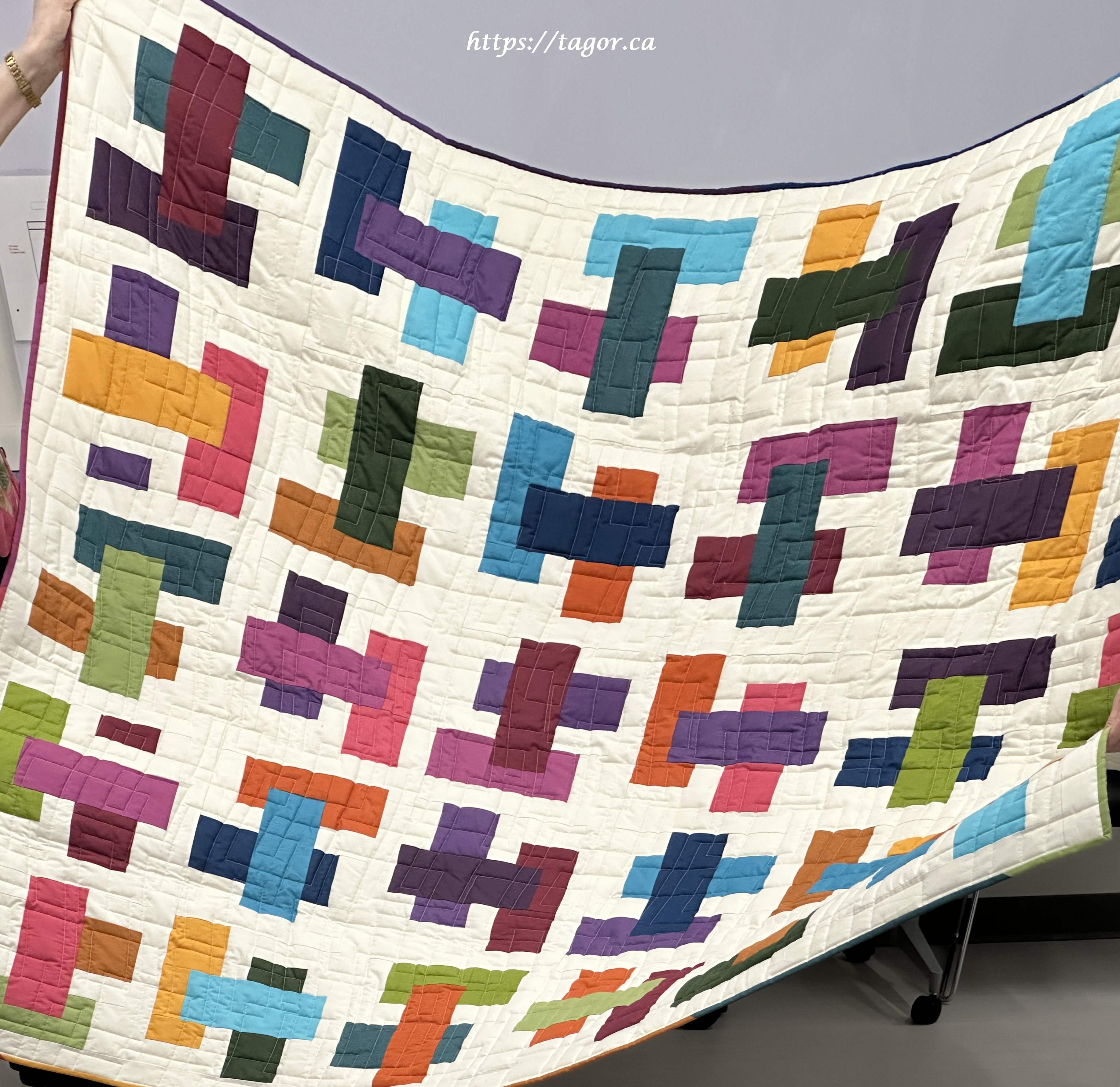 Jean used bold colours to make this striking quilt.