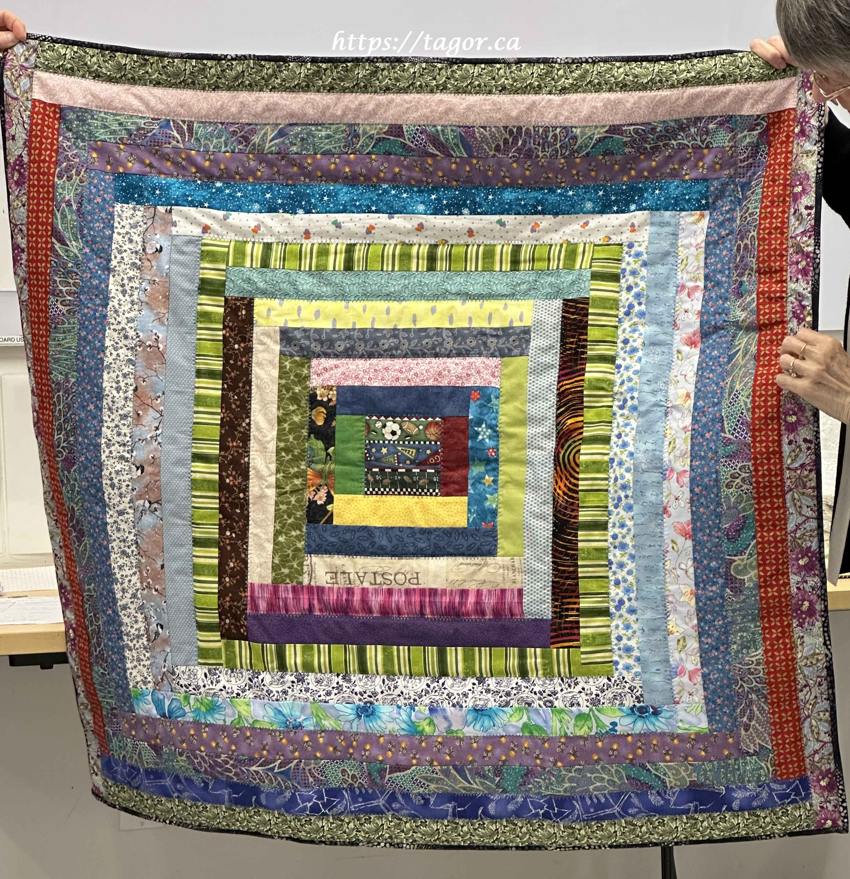 Linda's leftovers were embellished with a fun zigzag over the ditch.